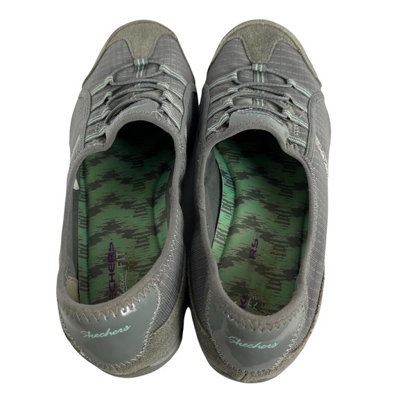 Skechers Relaxed Fit Breathe Easy Allure Gray Slip On Sneakers Shoes Size 10 - Picture 6 of 13